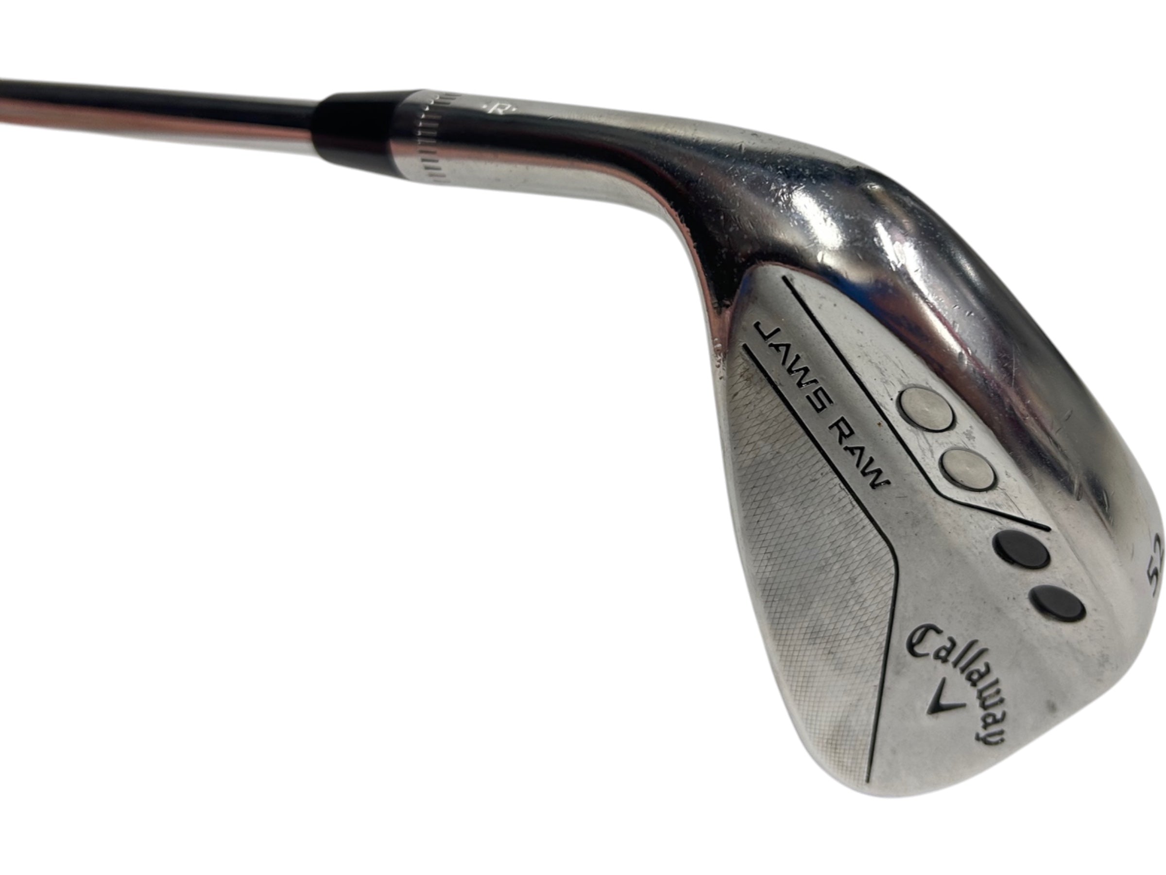 Left Handed Callaway Jaws Raw Gap Wedge / 52 Degree / Regular Flex